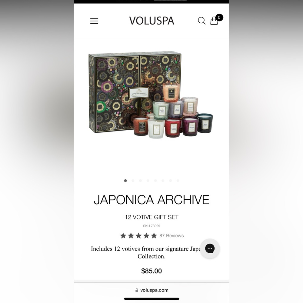 Voluspa mini candles